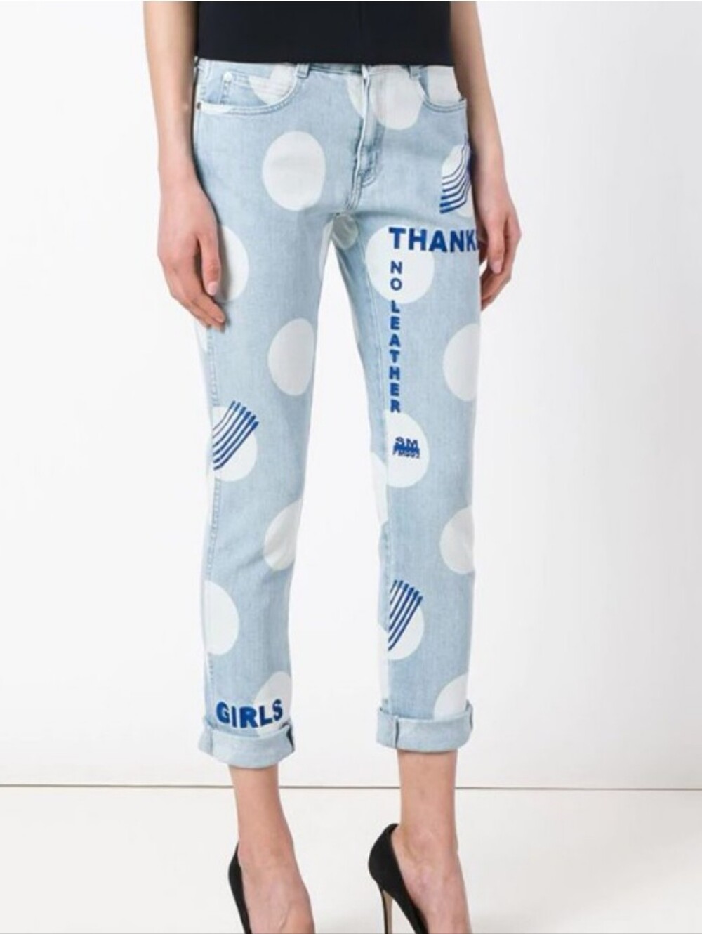 Stella McCartney Light Blue Polka Dot Women’s Jeans Size 25